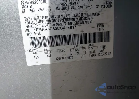 2012 Ford Explorer Xlt from USA, damaged, VIN 1FMHK8D83CGA14817